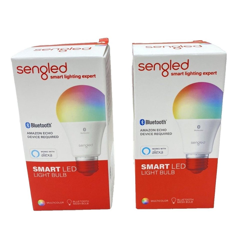 2 SENGLED SMART LIGHT BULB BLUETOOTH MESH COLOR CHANGING LED ALEXA 2 Bulbs